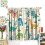 Dino Curtains Colorful Dinosaur Pattern Rod Pocket Thermal 4