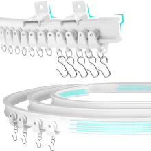 6 Meter Flexible Curtain rail track [WALL MOUNT] - White Heavy duty curtain trac