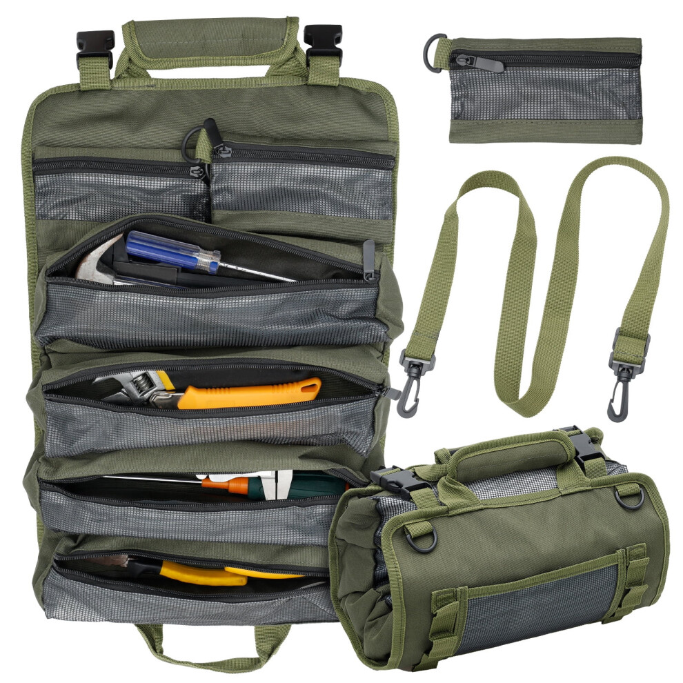 900D Oxford Cloth Waterproof Tool Bag Scratch Resistant Roll Up Tool Bag Presents For Men Father Husband Boyfriend Grandpa Him 9489952813530