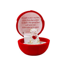 OnlineStreet - Love Heart Teddy Bear Ornament Red