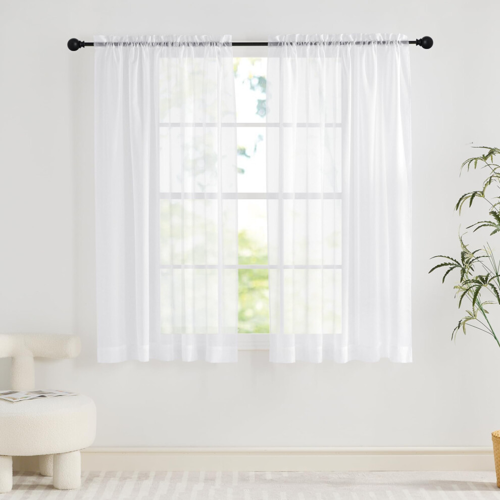 Net Curtains For Windows 54 Drop - White Pony Dance