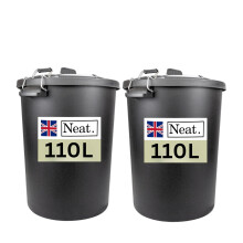 NeatPlastics Dustbin 110 L, Large Dustbin for