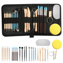 27 Pcs Polymer Clay Tools Sculpting, Pottery Tools for Clay Sculpting Toolss, Air Dry Ceramic Pottery Modeling Sculpture Modelling Carving Tool Kit