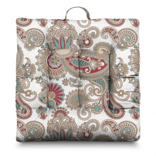 Boho meditačný vankúš s paisley vzorom, štvorcový, 22x22 palcov