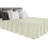 King Bed Platform Base Frilled Valance, Cream, 1