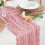 Sevenpers Cheesecloth Table Runner Pink, 1