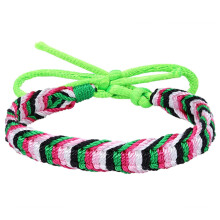 Regenboog gevlochten pride armband unisex handgemaakt touw 6-pack
