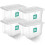 Klass 4 PCS 30L Plastic Storage Boxes With Lids, Sturdy Clear Storage Box 1