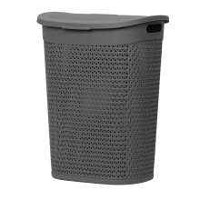 60L Laundry Basket with Lid - Large Plastic