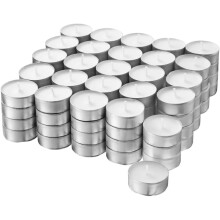 8 Hour (100 Pack) Long Burning Unscented Tea Light Candles, Long Lasting, Cotton Wicks Ideal for Weddings, Birthdays, Parties, Res