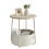 VASAGLE VASAGLE Side Table, Round End Table with Fabric 1