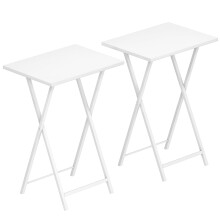 HOOBRO Side Table 2 Set, Folding Tables, TV Tray