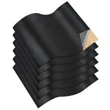 Faux Leather Self-Adhesive Repair Set, 20 x 30 cm, Pack of 6 - Black Waterproof Patches for Couch, Car Seat, Bags