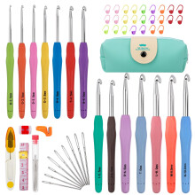 53 Pack Crochet Hooks Set, 14 Sizes Crotchets