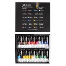 Elan Professional Oil Paint Set 12ml, 24 Rich
