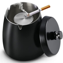 Navani Smell-Proof Ashtray with Lid for Inside &