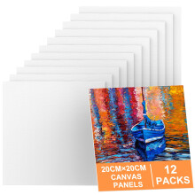 Koncci Canvas for Painting 20 x 20cm, 12 Packs