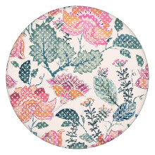 Fitted Round Tablecloth 45–52 Inch, Waterproof Oxford Material with Elastic Hem, Paisley Print for Indoor or Patio