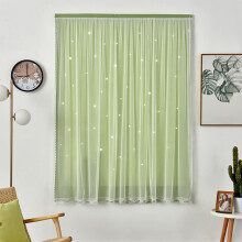 Verdunkelungsvorhänge mit transparentem Überzug, geräuschdämmend und lichtundurchlässig, 150 x 100 cm, 1 Stück