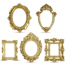Ouligay 10PCS Mini Gold Picture Frames 1x1 Inch
