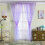Voile Tulle Willow Leaf Sheer Curtains Set 210x95cm Yellow 3
