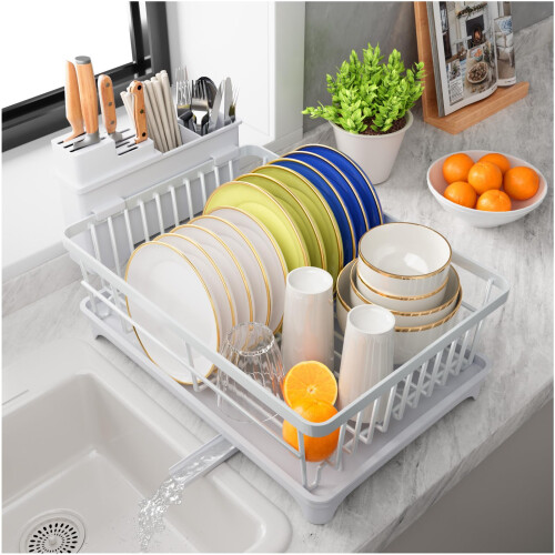 PurKeep Dish Drainer Rack - Dish Rack with