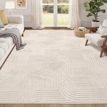 Enyhom Machine Washable Rugs for Living Room, 120 x 160 cm Non Shedding Area Rug for Bedroom Soft High Pile Rugs Non Slip Carpet Large Fluffy Rug