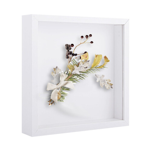 ASelected 3D Shadow Box Frame, White 8x8 inch