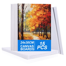 SHUESS 15 Pcs Blank Canvas for Painting - 24 x 30
