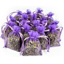 3drom 12 Sachets of Premium Dried English Lavender in Delicate Lilac Organza Bags - Natural Home Fragrance, Sleep Aid, Gifts & Moth Repellent