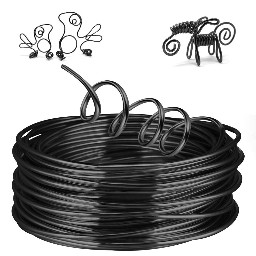 Auauy 9 Gauge Aluminum Craft Wire - 3Mm 50 Feet Bendable Aluminum Wire 5002063083704