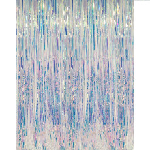 CHRORINE 6.5Ft/2M Rainbow Tinsel Foil Fringe
