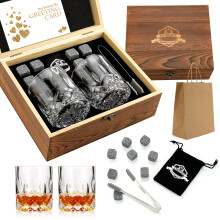 EXREIZST Whiskey Stones, Whiskey Glass Set,