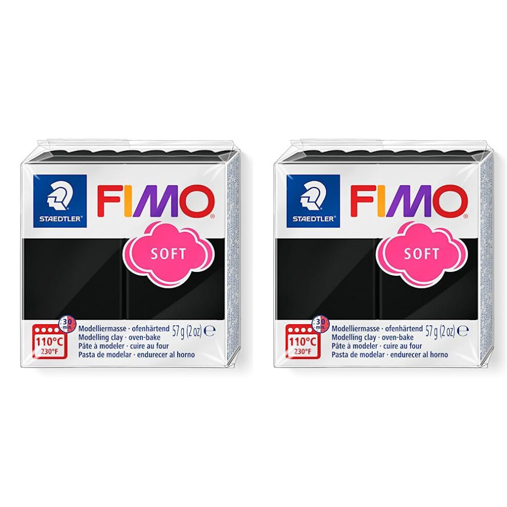 Staedtler Fimo Soft Modelling Clay, 57 G Black