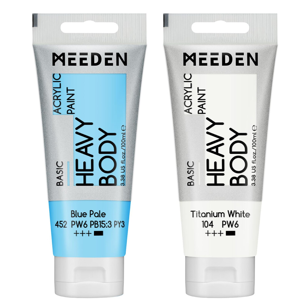 Meeden Acrylic Paint Blue Pale: 100Ml Heavy Body