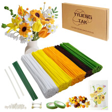 YYUENG TAK 500 pcs Yellow Pipe Cleaners for Craft