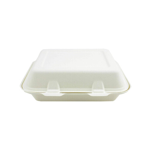 Biodegradable Sugarcane Clamshell Takeaway Box 9