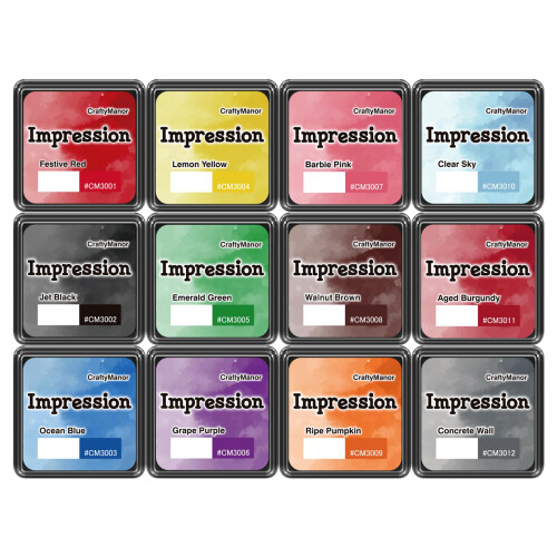 CraftyManor Mini Smudge Ink Pads for Stamps,