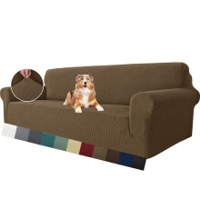 MAXIJIN Super Stretch Couch Cover for 4 Seater Couch, Extra Large Universal Sofa Covers Jacquard Spandex Pet Dog Furniture Protector Fitted Couch