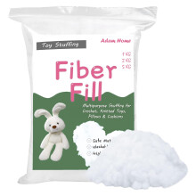 Adam Home Toy Stuffing for Soft Toys 100% Virgin Hollowfibre Fillings Hypoallergenic High Grade Multipurpose Kapok Stuffing for Crochet, Knitted Toys