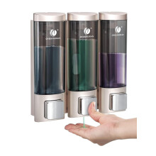 Triple 200ML Soap Dispenser Bathroom Wall Mounted Shower Gel Shampoo and Conditioner Dispenser Kitchen Dish Detergent Container Hand Body Wash Liquid