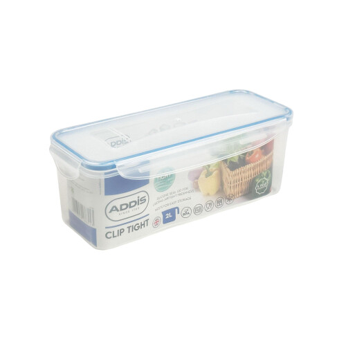 Addis Addis Clip Tight Food Storage Container 2 Litre Narrow Rectangle