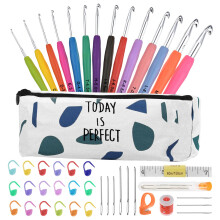 14 Sizes Crochet Hooks Set Crochet Kit for Beginners Adults Knitting
