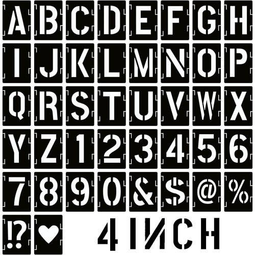 4 Inch Letter and Number Stencils,Letters and