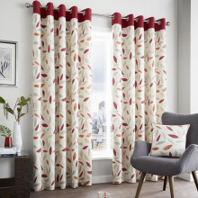 Fusion - Beechwood - Curtains, 168 x 183cm, Red,