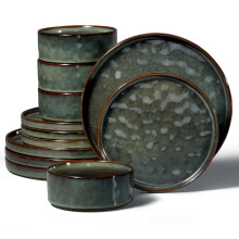 Herogo 12 Piece Dinner Set, Stoneware Dinnerware