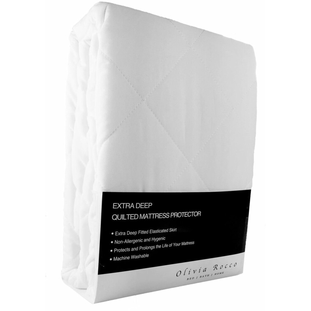 Luxury Quilted Extra Deep Mattress Protector, Olivia Rocco