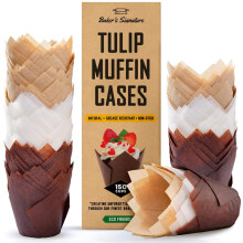 Tulip Cupcake Cases, 150 Pcs – White, Beige and