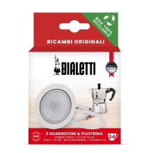 Bialetti Ricambi - Includes 3 Gaskets and 1 Plate