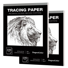 DagouColor Tracing Paper, 2 Pack, 100 Sheets,